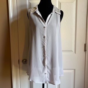 h.i.p. Studded Sleeveless Blouse